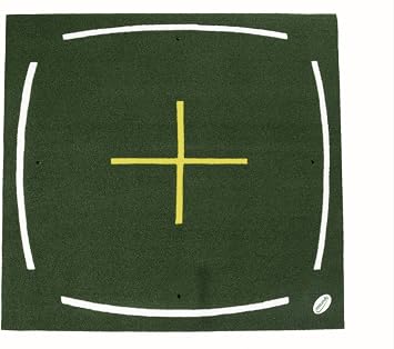 Spornia Academy 5x5 ft Golf Mat Premium Training Mat for Coaches & Professionals Alignment, Stance & Swing Path Guides for Perfect Practice Durable Indoor/Outdoor Turf