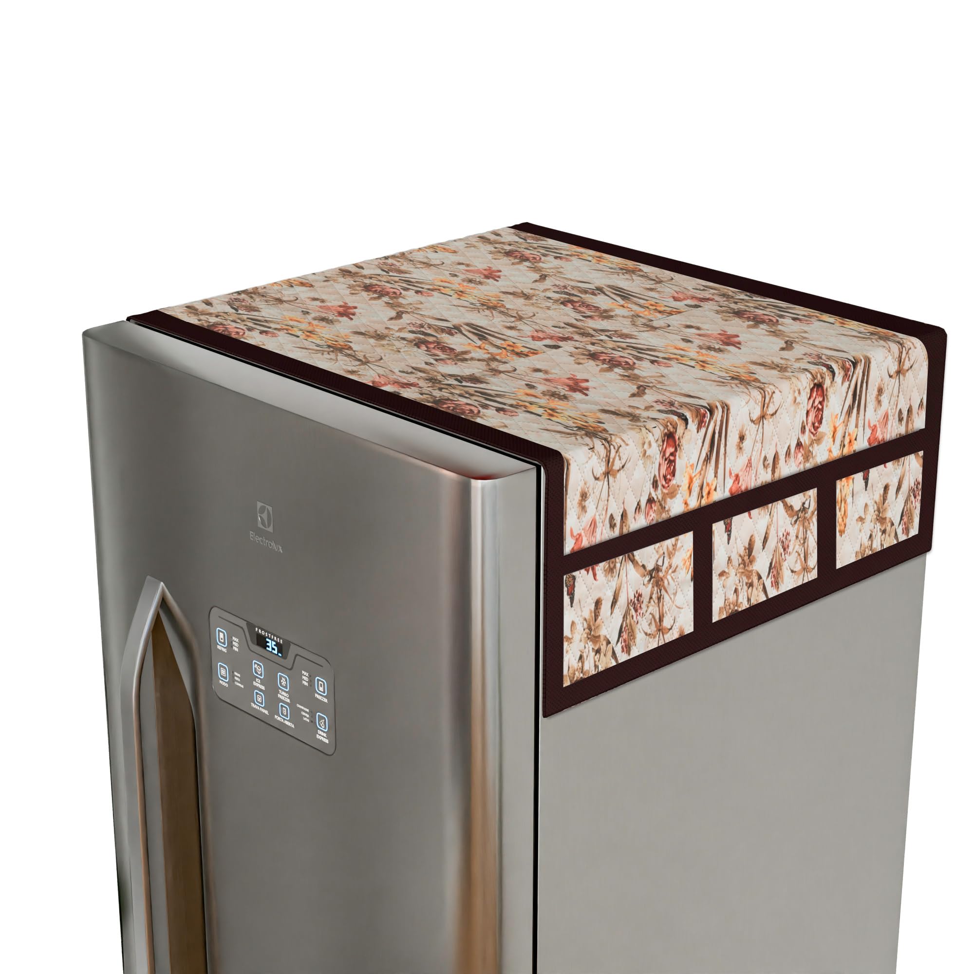 Red Cotton Fridge Cover - Kuber Industries -6