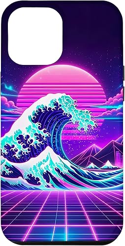 Miniatura 7 de iPhone SE (2020) / 7 / 8 Futuristic Cyberpunk Vaporwave Synthwave Great Wave Hokusai Case