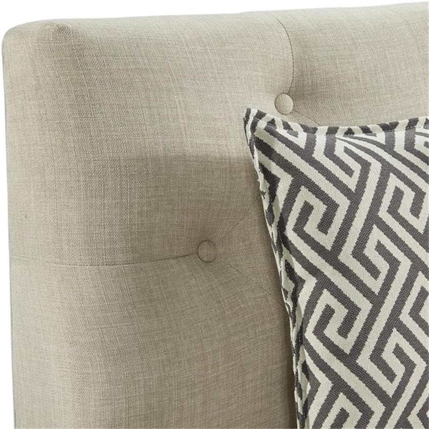 Picket House Furnishings Mara Loveseat with Five Pillows in Beige