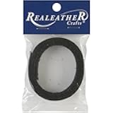 Realeather Crafts Suede Strip .5inX36in-Black