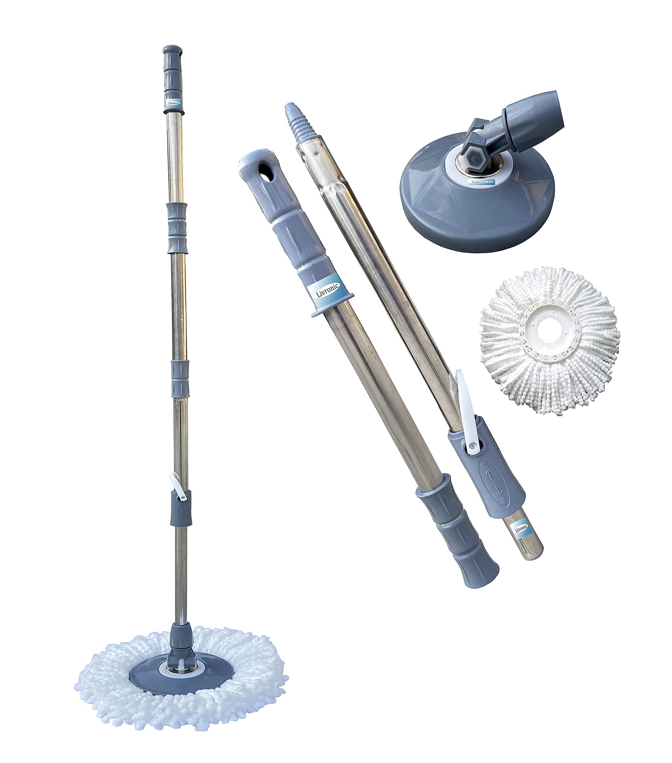 See full amazon price history chart for Livronic® Classic Blue Mop Stick Indias Biggest Rod Set Easy to fit for All Bucket | Stainless Steel Spin mop Stick with 360 Degree Rotating with 1 Microfiber Refill Clean for Home Kitchen and Bathroom Cleaning (Set of 1) Mop Set (BLUE) Livronic® Classic Blue Mop Stick Indias Biggest Rod Set Easy to fit for All Bucket | Stainless Steel Spin mop Stick with 360 Degree Rotating with 1 Microfiber Refill Clean for Home Kitchen and Bathroom Cleaning (Set of 1) Mop Set (BLUE) (B085NXLQ48) Amazon Price History, Amazon Price Tracker