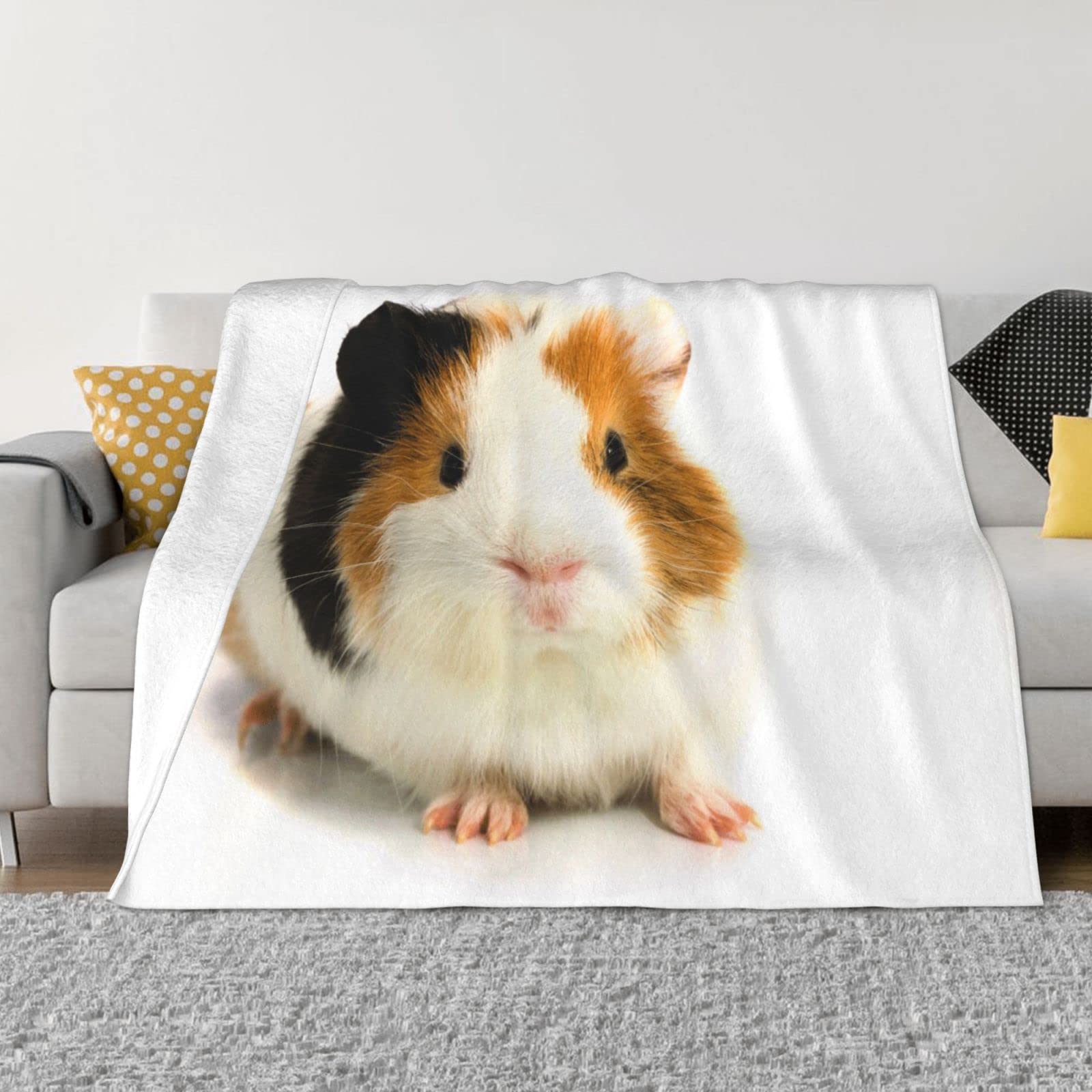 Couverture cochon d'Inde en flanelle, votre plaid de camping et de salon