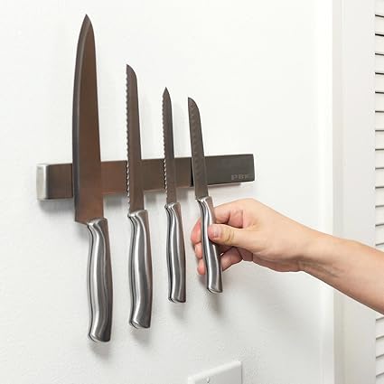 Magnetic Knife Bar 15 Inch, Stainless steel Strong Magnet Knife holder