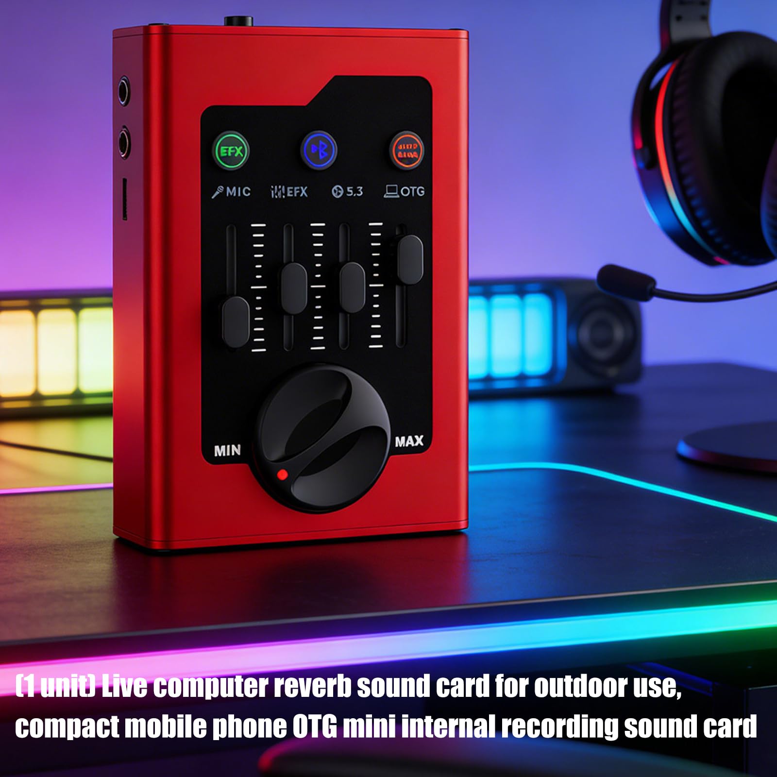 Funzione compatta della scheda audio di USB per l'attrezzatura sana mobile dello studio di podcasting