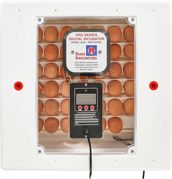 Farm Innovators 41-Egg Digital Incubator with Automatic Turning, 4-Pack
