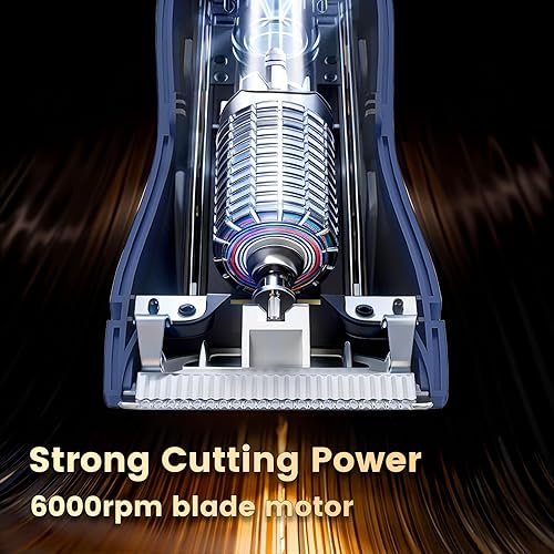 Miniatura 4 de Kit de aseo para mascotas, recortadora de pelo de perro de bajo ruido para aseo y afeitadora inalámbrica con luz LED para perros, gatos y animales