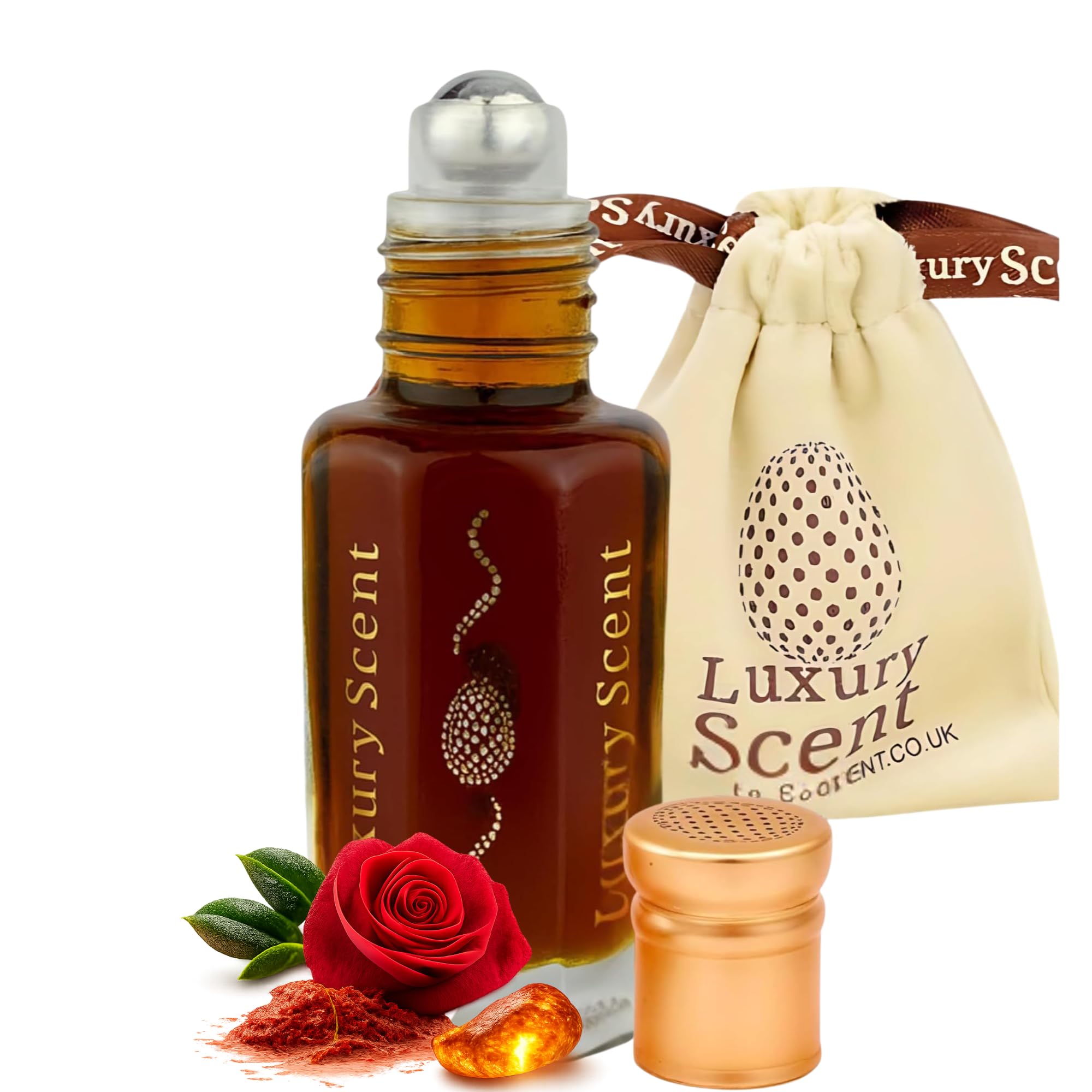 Luxury Scent of Dubai Perfume Oil Roll-On Warm Woody Floral Musk Fragrance Oriental Perfume Oil 6ml for Men and Women Premium Quality Perfume Oil