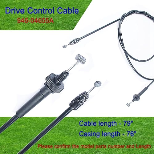 Miniatura 4 de Cable de control de accionamiento 946-04655A para cortacésped MTD 746-04655, 746-04655A, 946-04655