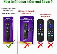 Vista 3 de Funda para mando a distancia que brilla en azul para Roku Voice Remote (oficial) Control RCA1R, RC-GZ1 - Funda de silicona antideslizante