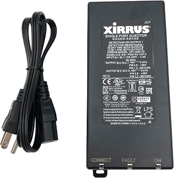 Xirrus POE75U-1UP-X Single Port Injector 2 Output PoE 56V Power Over Ethernet XP1-MSI-75