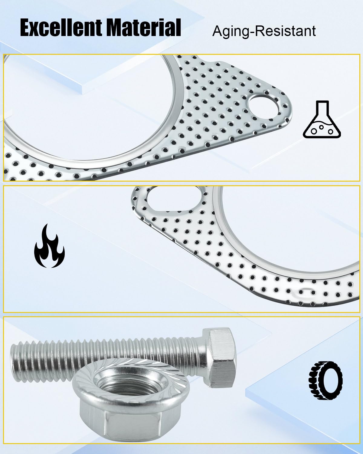 20692-8H30A Catalytic Converter Gasket Bolt Fit for Infiniti Q40 Q50 Q60 Q70 QX70 2014-2019 Nissan 350Z 370Z Altima Sentra 2007-2022