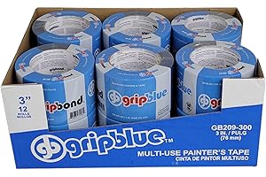 Blue Painter's Tape, 3 Inch for Sharp Painting Lines