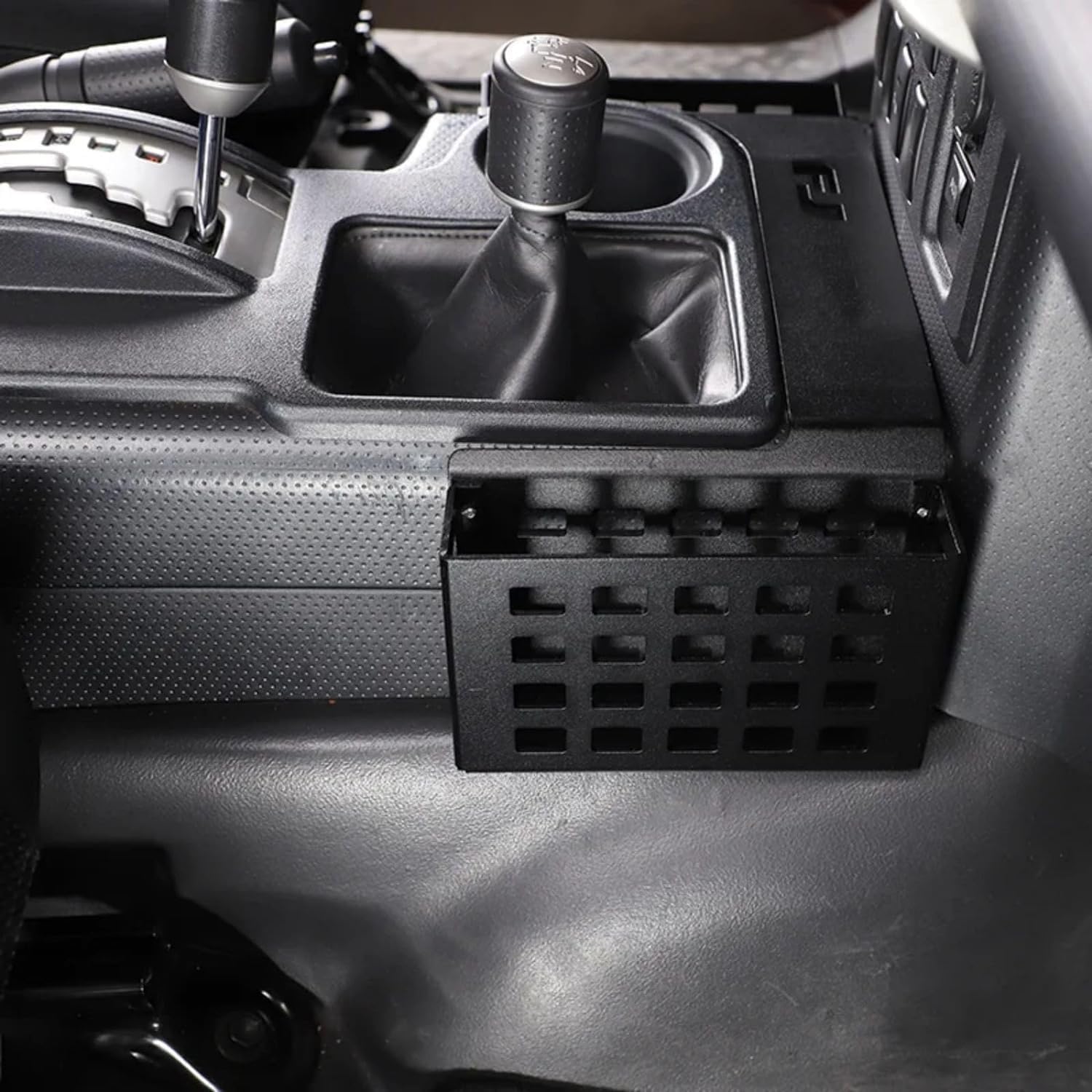 Center Console Shifter Storage Box for FJ Cruiser 2007-2022 Aluminum Alloy Storage Basket Interior Storage Accessories