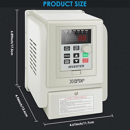 Miniatura 7 de AC 220V/2.2kw 3HP Variable Frecuencia Drive, 12A VFD Inversor Monofásico a 3 Fase Convertidor de Frecuencia para Control de Velocidad del Motor