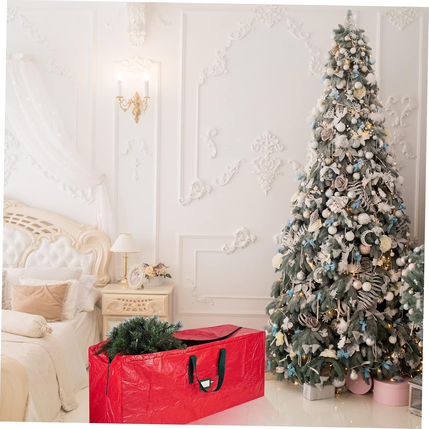 1pc Christmas Tree Storage Bag Heavy-duty Organizer for Outdoor Furniture Design for Xmas Tree Material Convenient Folding Storage