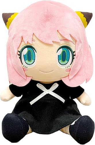 Great Eastern Entertainment Spy X Family - Anya Forger vestido negro sentado pose felpa 12" H