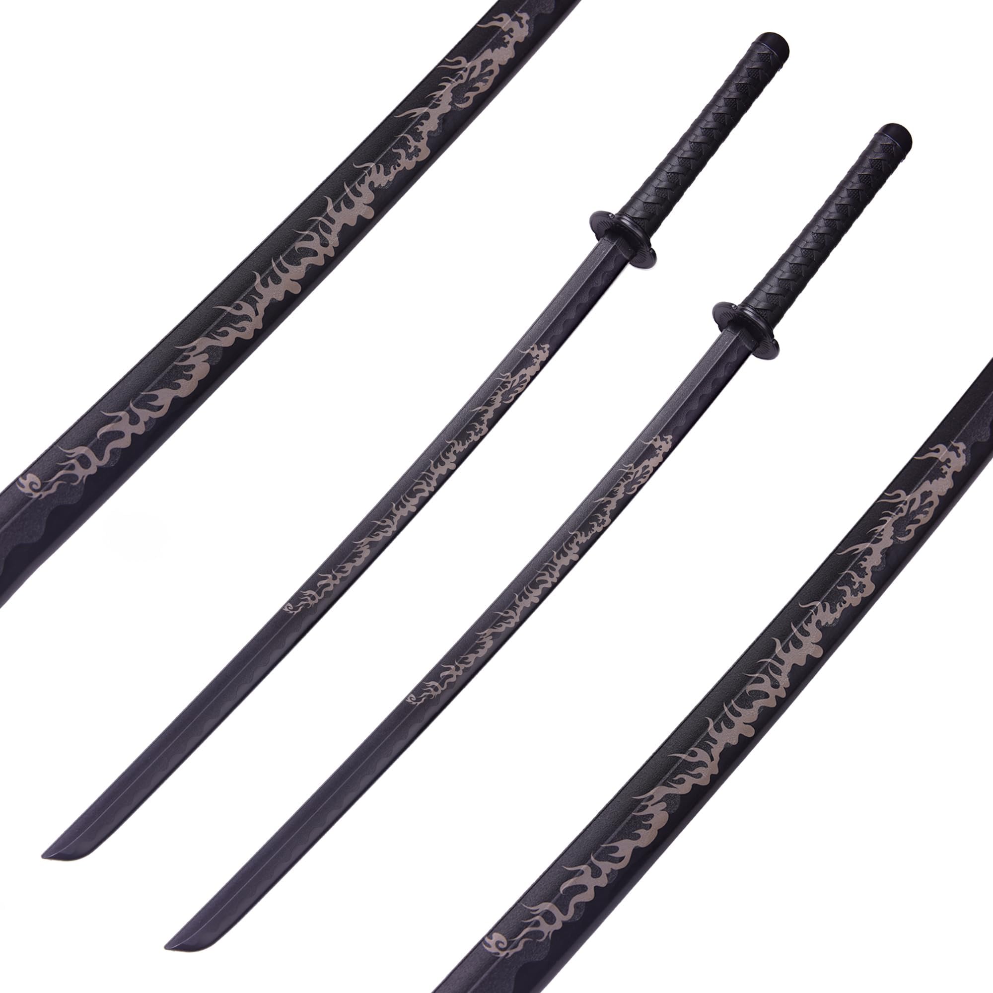 Polypropylene Katana Sword - Japanese Training Samurai Sword, Blunt Longsword, Martial Arts Practice Katana for Men and Women, Cosplay Sword, Safe, Easy, Fun, Durable
