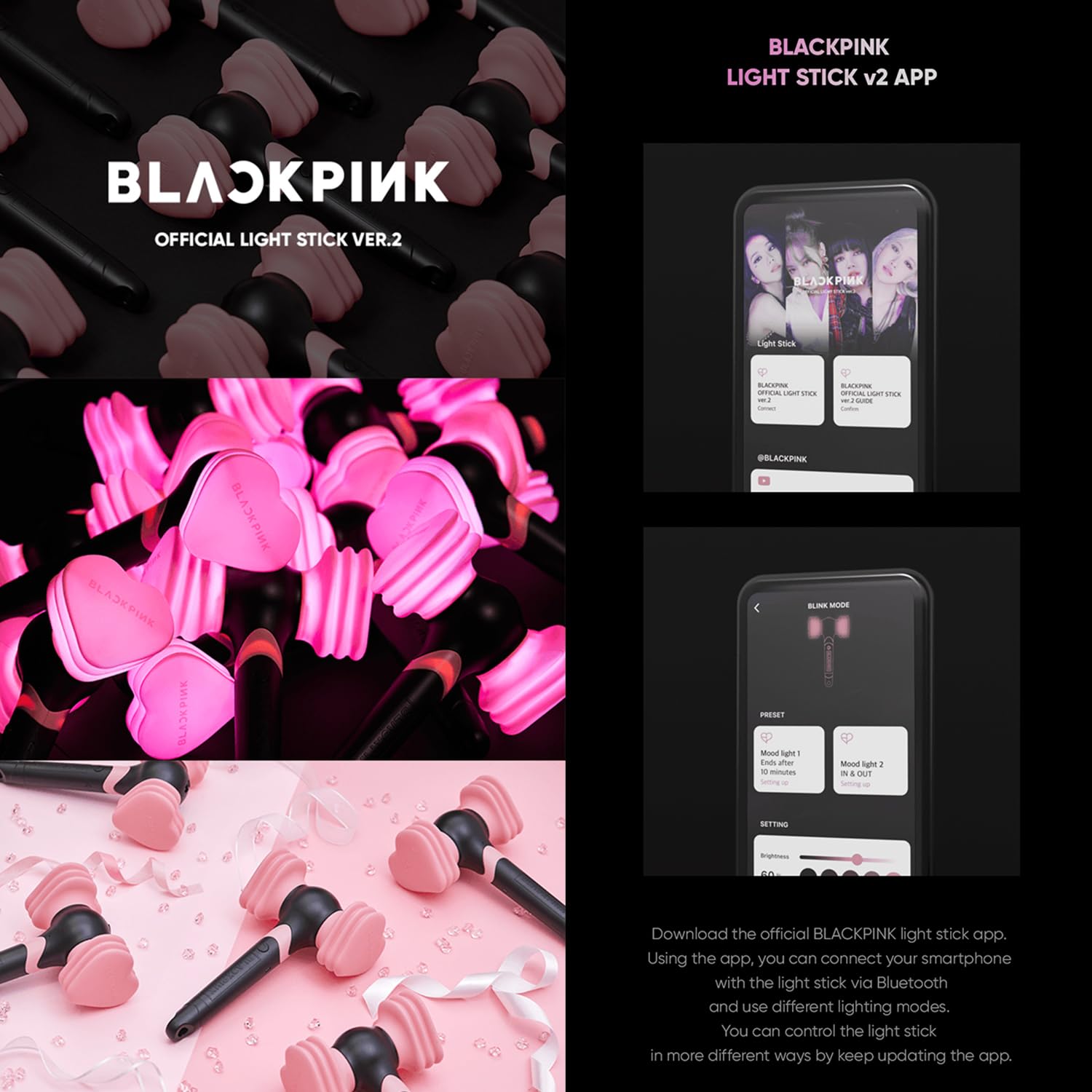 Pyongbong OFFICIAL LIGHT STICK Ver.2 + 1 Miniature Keyring