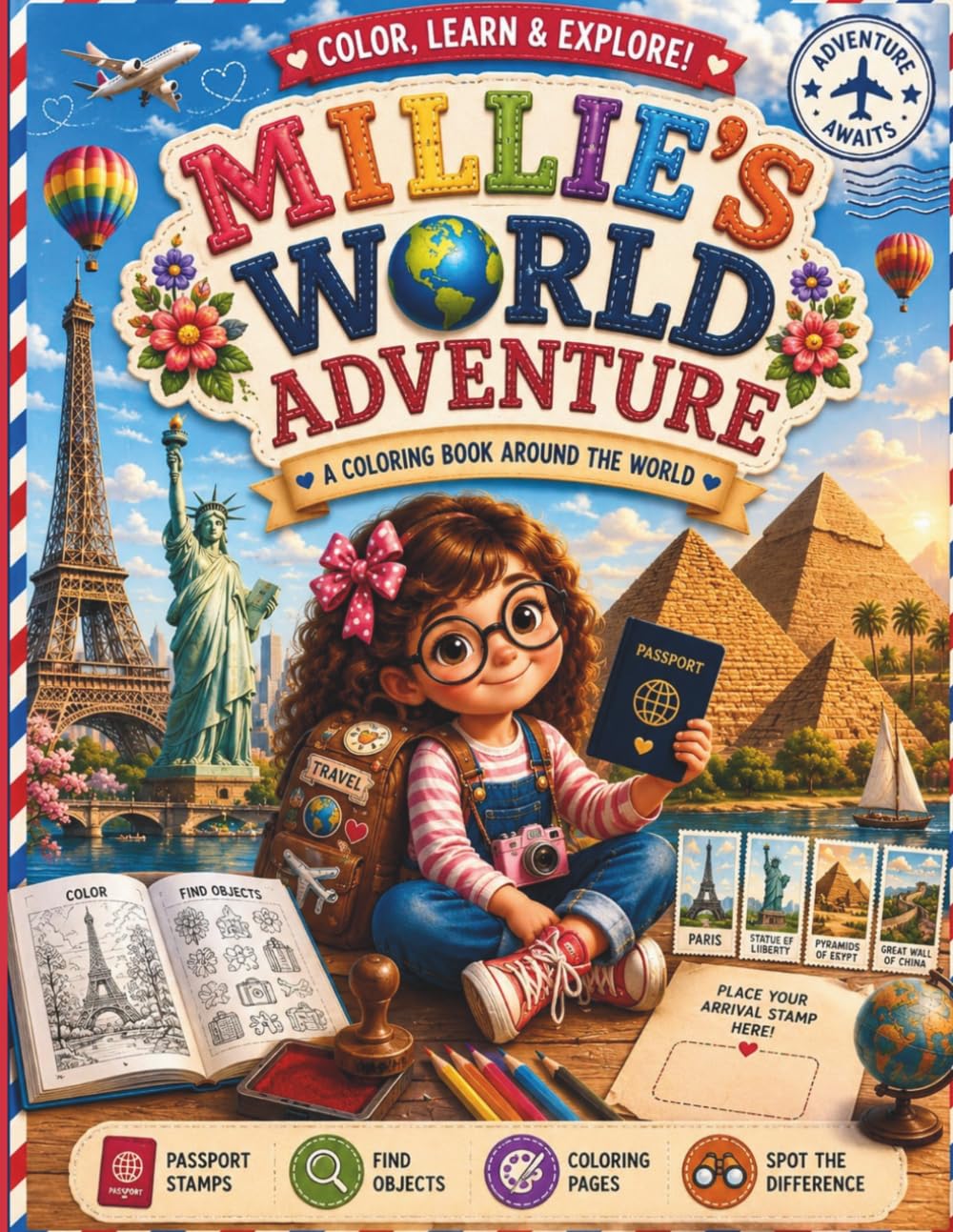 Millie’s world adventure: Coloring book around the world