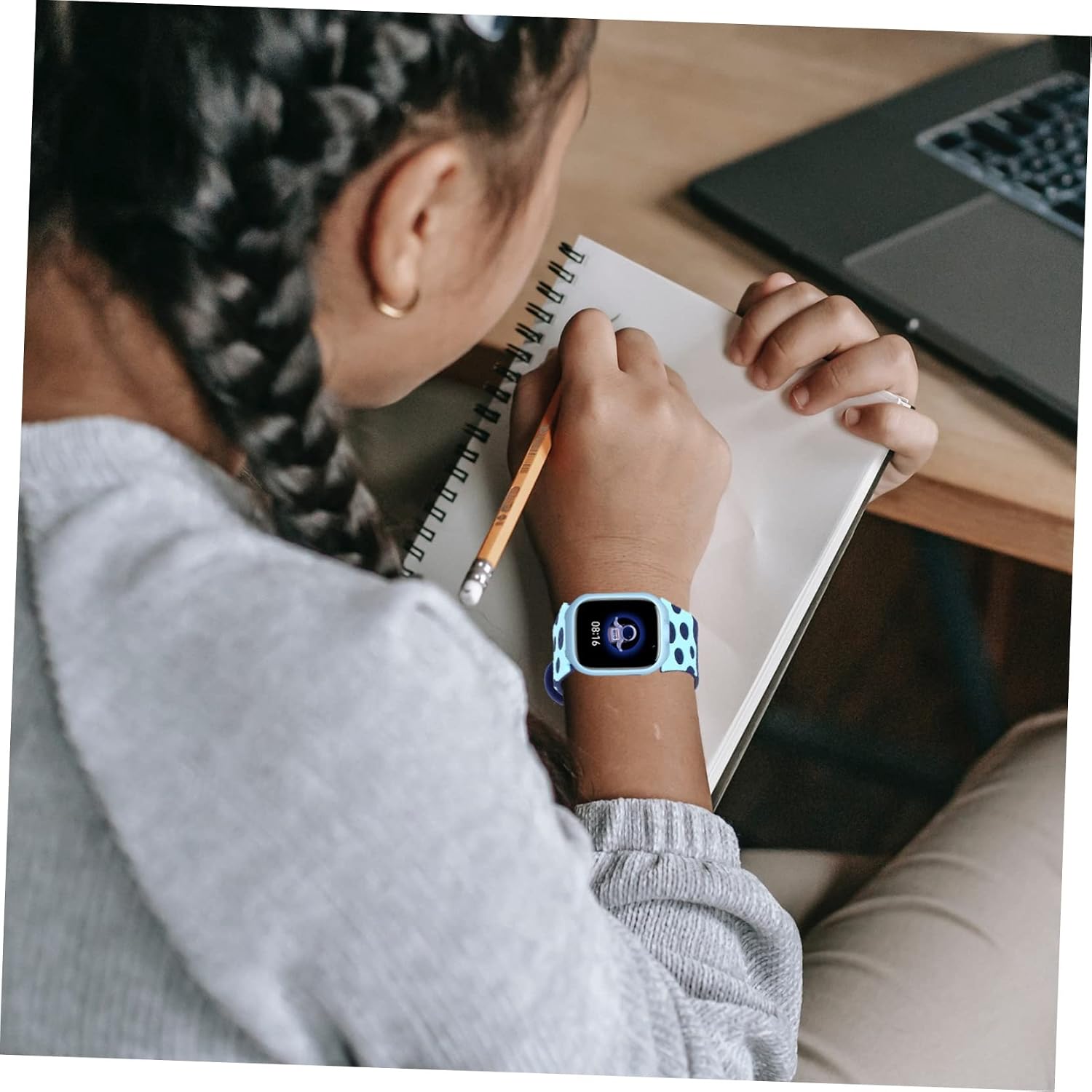 NUOBESTY Kids Watch Bands Comfortable Silicone Straps for Children 20mm Universal 2-Piece Waterproof Wristbands Adorable Colorful Design for Boys and Girls