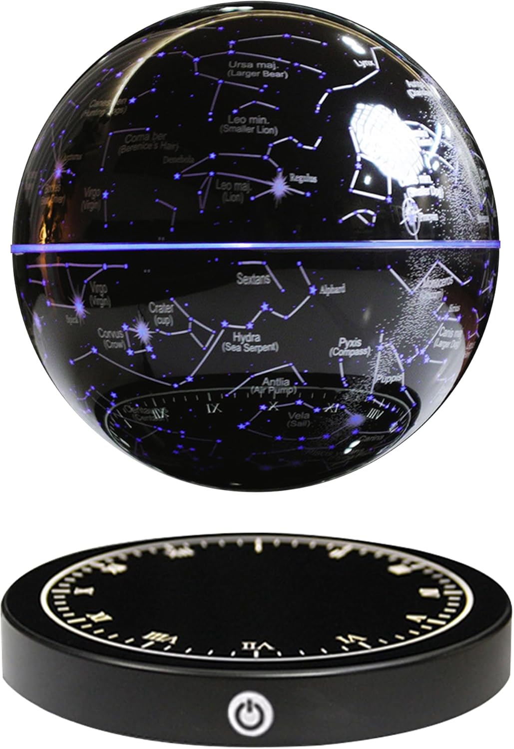 Magnetic Levitation Planet Constellation,Levitating Decor with LED Multi-Color Lights,360°Rotating with Touch Control for Home Office Desk Decor,Cool Tech Gift for Men