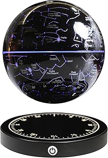 Magnetic Levitation Planet Constellation,Levitating Decor with LED Multi-Color Lights,360°Rotating with Touch Control for Home Office Desk Decor,Cool Tech Gift for Men