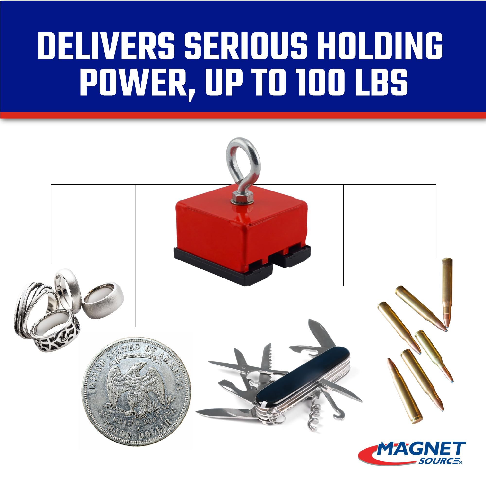 Master Magnetics Heavy-Duty Retrieving and Holding Magnet, 2-Inch