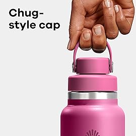 Hydro Flask Water Bottle - Insulated Stainless Steel - Wide Mouth Flex Chug Lid, Non-Spill, Leakproof in 32 Oz Black Tie