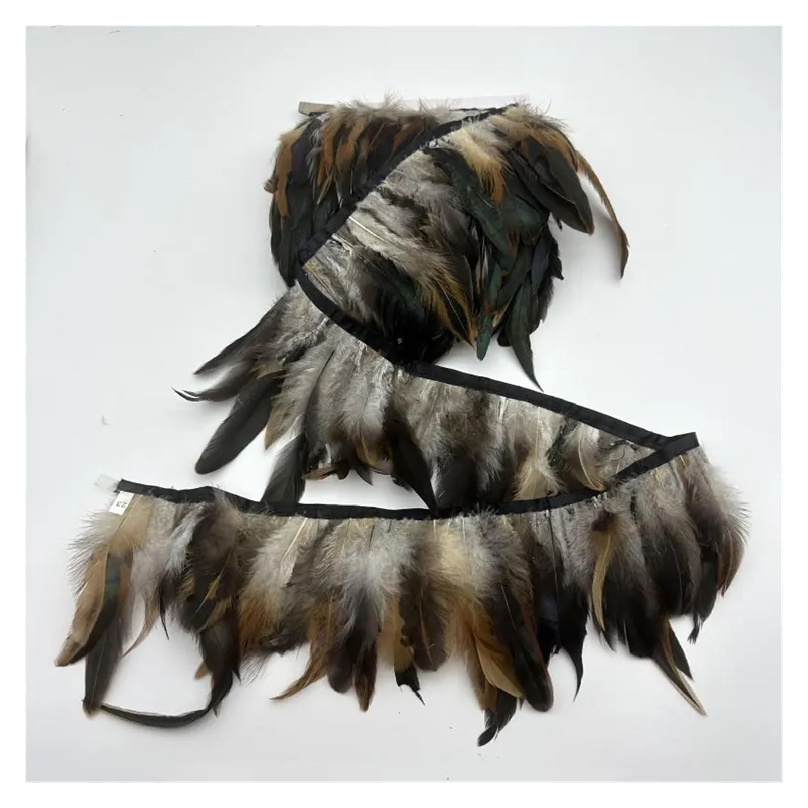 Piume di Finiture Piuma di coda gallo 10 metri finiture frangia 5-6 pollici for abiti accessori for costumi artigianali cappelli Per l'artigianato