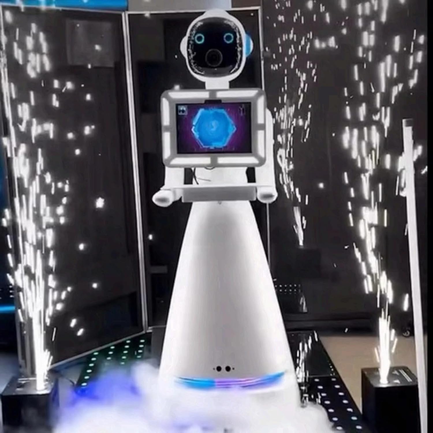 360 Photo Booth Automatic AI Instant Printing Selfie Kiosk with LED Ring Light Portable Photo Booth Machine for Wedding Party Birthday Business Events Social Media Sharing