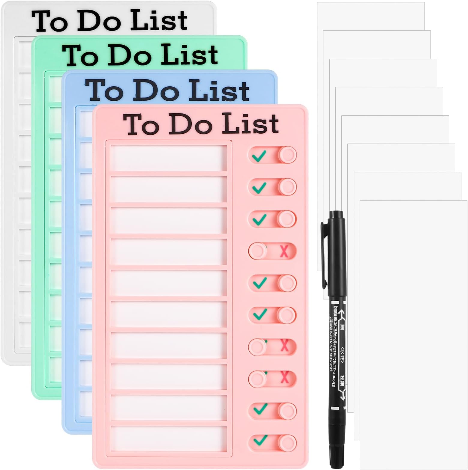 4 Pcs Chore Chart for Kids,Portable Chore Chart Memo Board