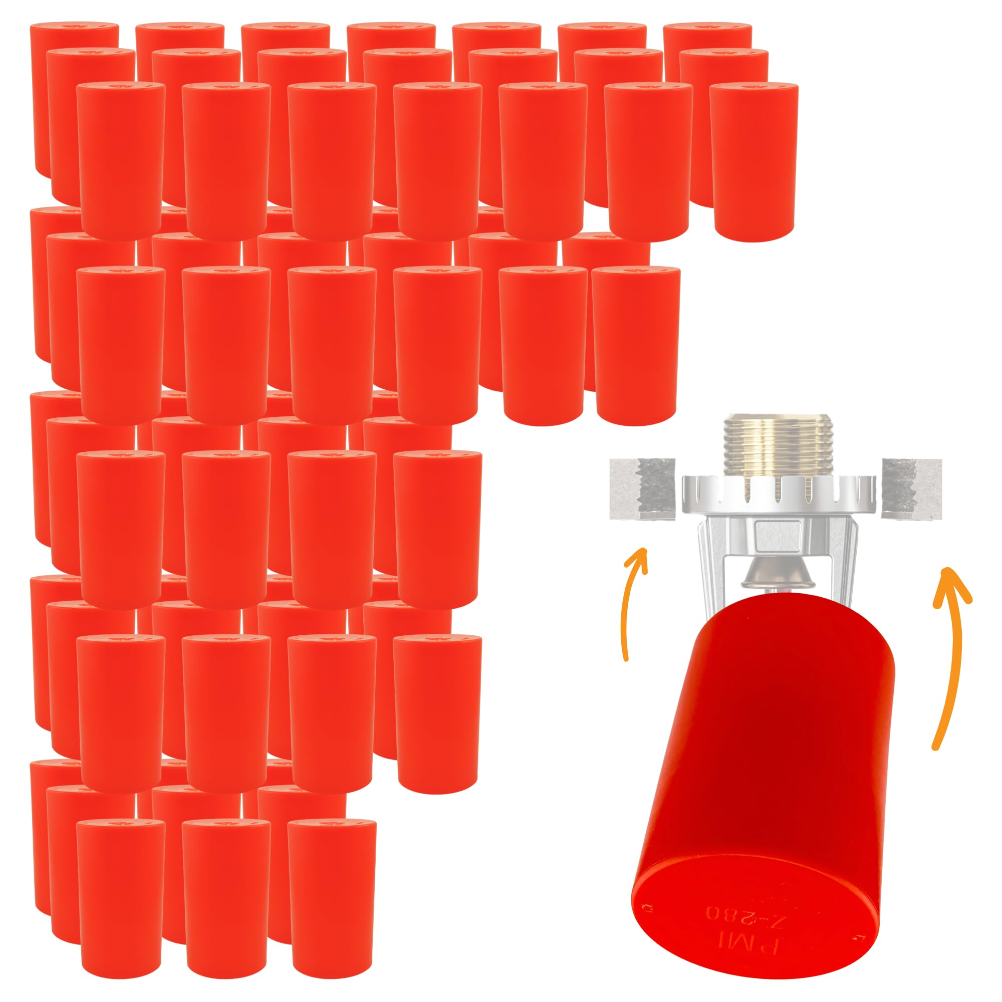 Fire Sprinkler Head Paint Cover - Head Protector, Head Covers for Painting, Protection Covers for Ceiling Pop Out, Head Guard and Head Paint Protection for Covering Recessed Sprinkler Heads - 72 PK