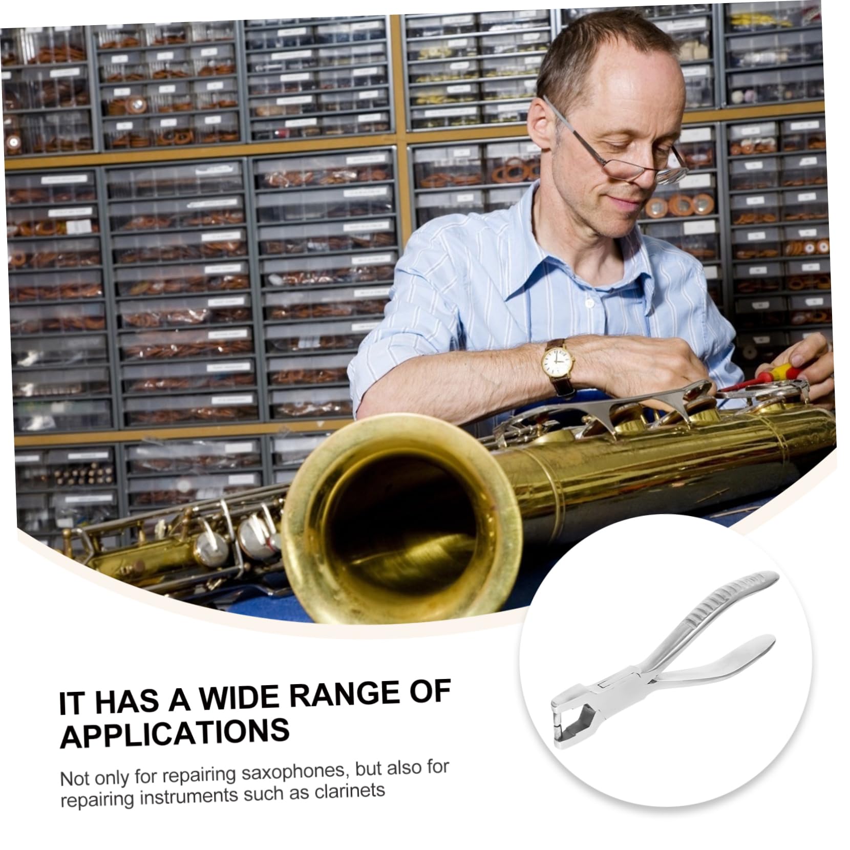 FRCOLOR Tragbares Werkzeug Federentfernung für Musikinstrumente aus für Saxophon Klarinette und Instrumente Leicht und Langlebig