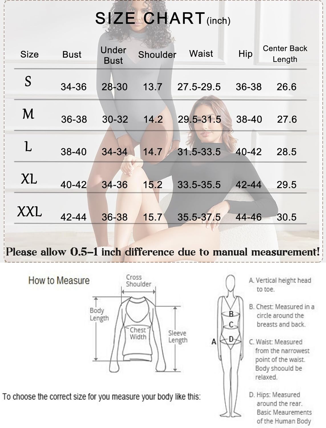 Avidlove Bodysuits for Women Long Sleeve Going Out Tops Mock Turtleneck Body Suits Double Lined Leotard Shirts - Image 7