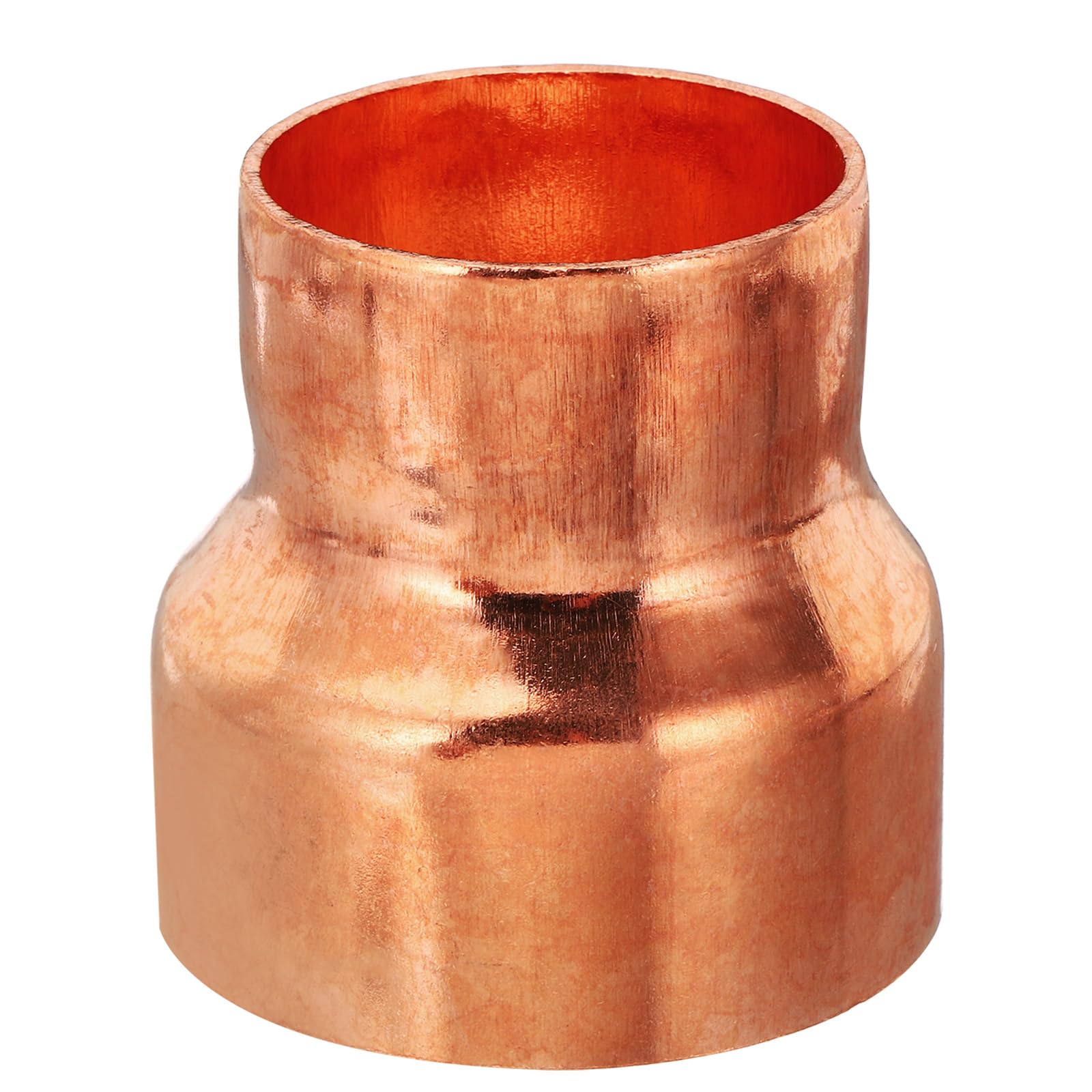 PATIKIL 50 a 67mm ID Reductor de Cobre, Tubo Reducción de Cobre Accesorios de Acoplamiento de Cobre Puro 99.9% con Conexión por Sudor para Tubería Conexiones, 70x2mm (L*Grosor)