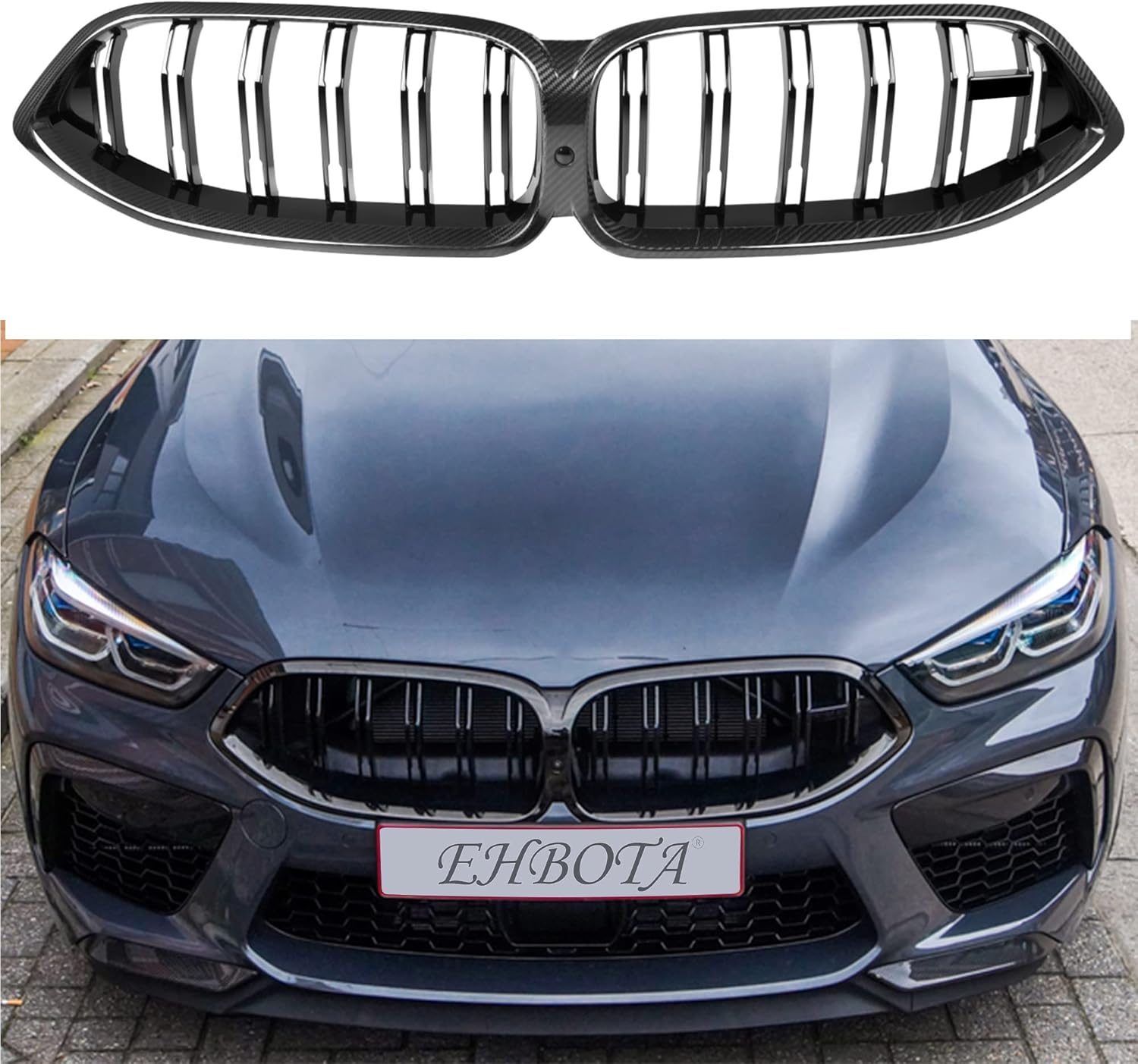 Amazon.com: EHBOTA F91 Front Grill/Grilles Dry Carbon Style Kidney ...