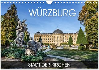 Würzburg - city of churches, US-Version (Wall Calendar 2026 DIN A4 Landscape), CALVENDO 12 Month Wall Calendar