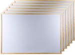 DESK TECH Panneau de babillard blanc avec cadre en bois de pin beige - 12 x 18 pouces - Montage flexible, polyvalent pour l'école, le bureau et l'utilisation à domicile