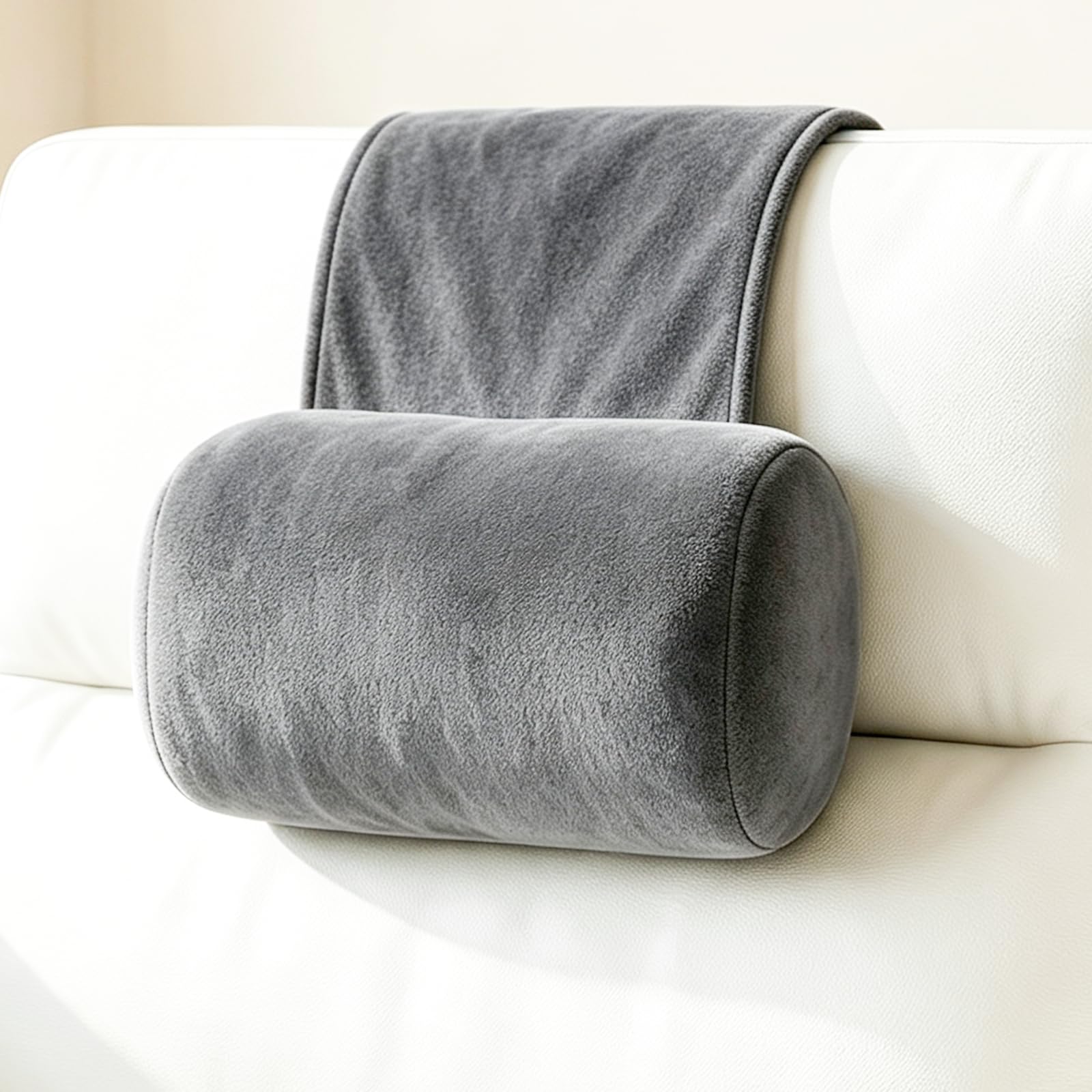 COMFORTLIFE Ergonomic Memory Foam Travel Neck Pillow with Side Support Grey