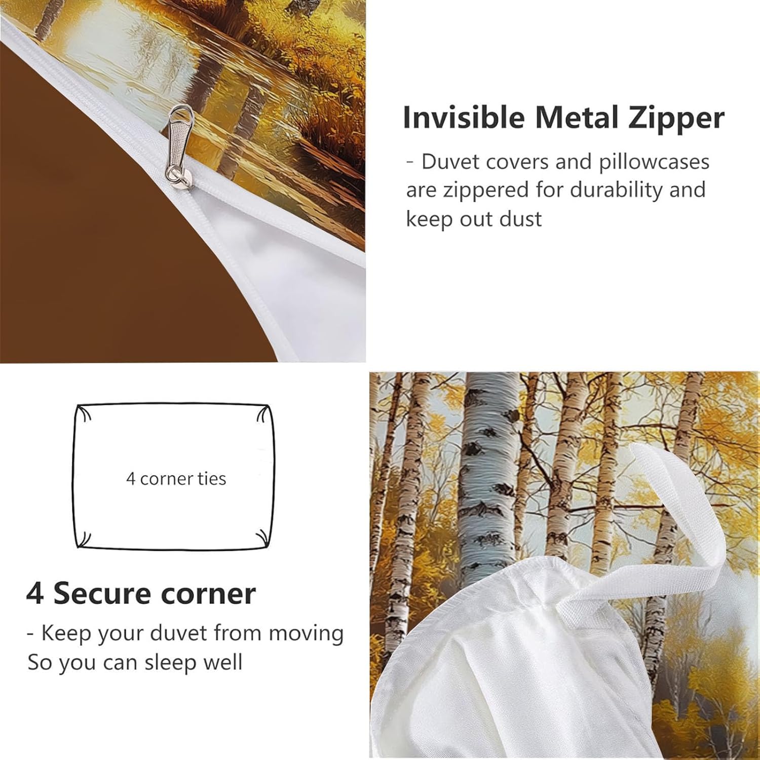 Sunlight Filtering Through Trees 3D Print Duvet Cover Fresh Natural Forest Texture Bedding Size,Reversible Solid Classic Printed Plaid Duvet Cover,Natural Forest Scenery Bedding Sets,No Comforter