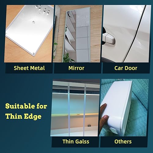 Miniatura 2 de Borde de goma transparente autoadhesivo de 20 pies, borde de vinilo con borde de canal en U, protector de borde flexible para chapa metálica,