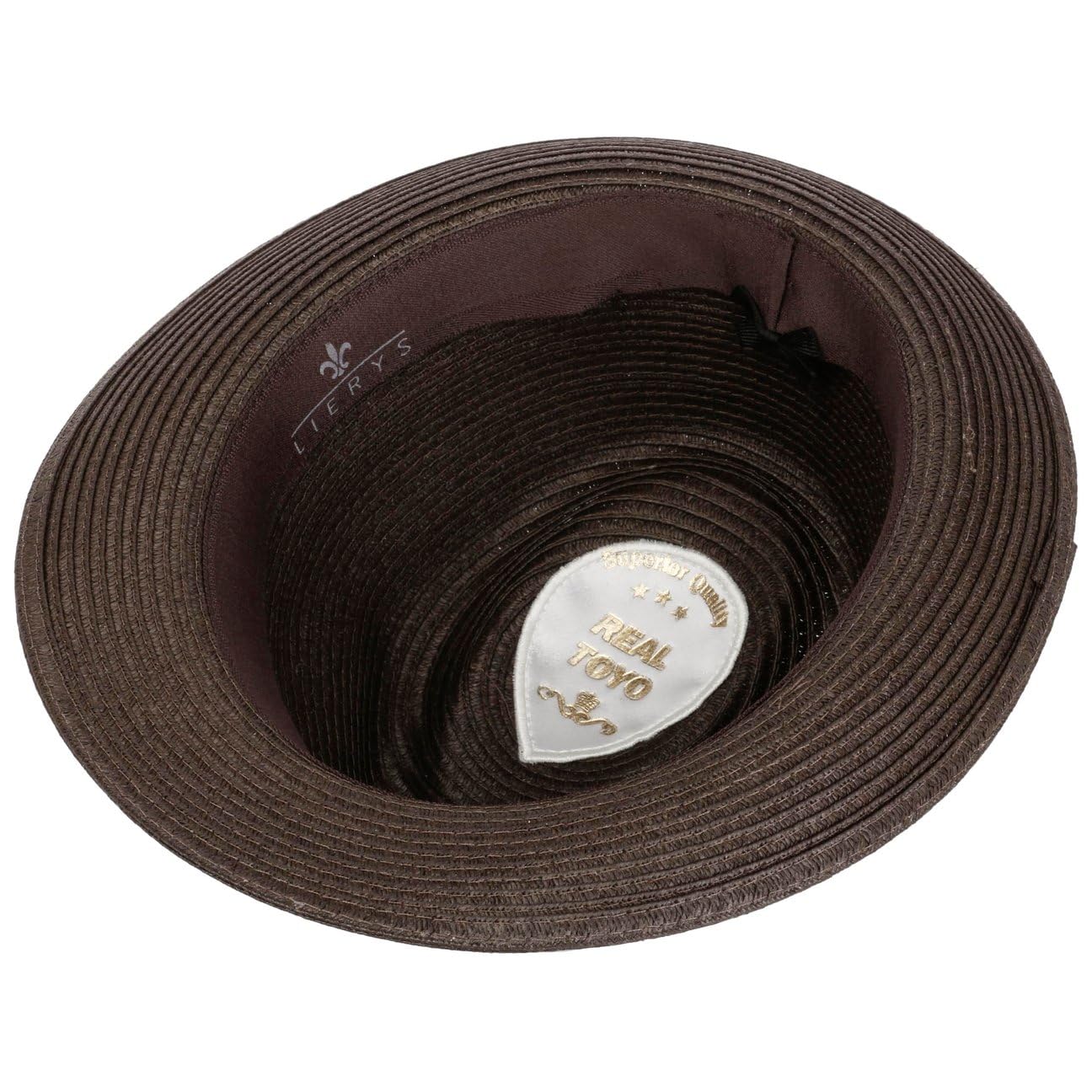 Lierys Menalo Sombrero Trilby Paja Toyo Banda de Grosgrain Hombre Primavera Verano