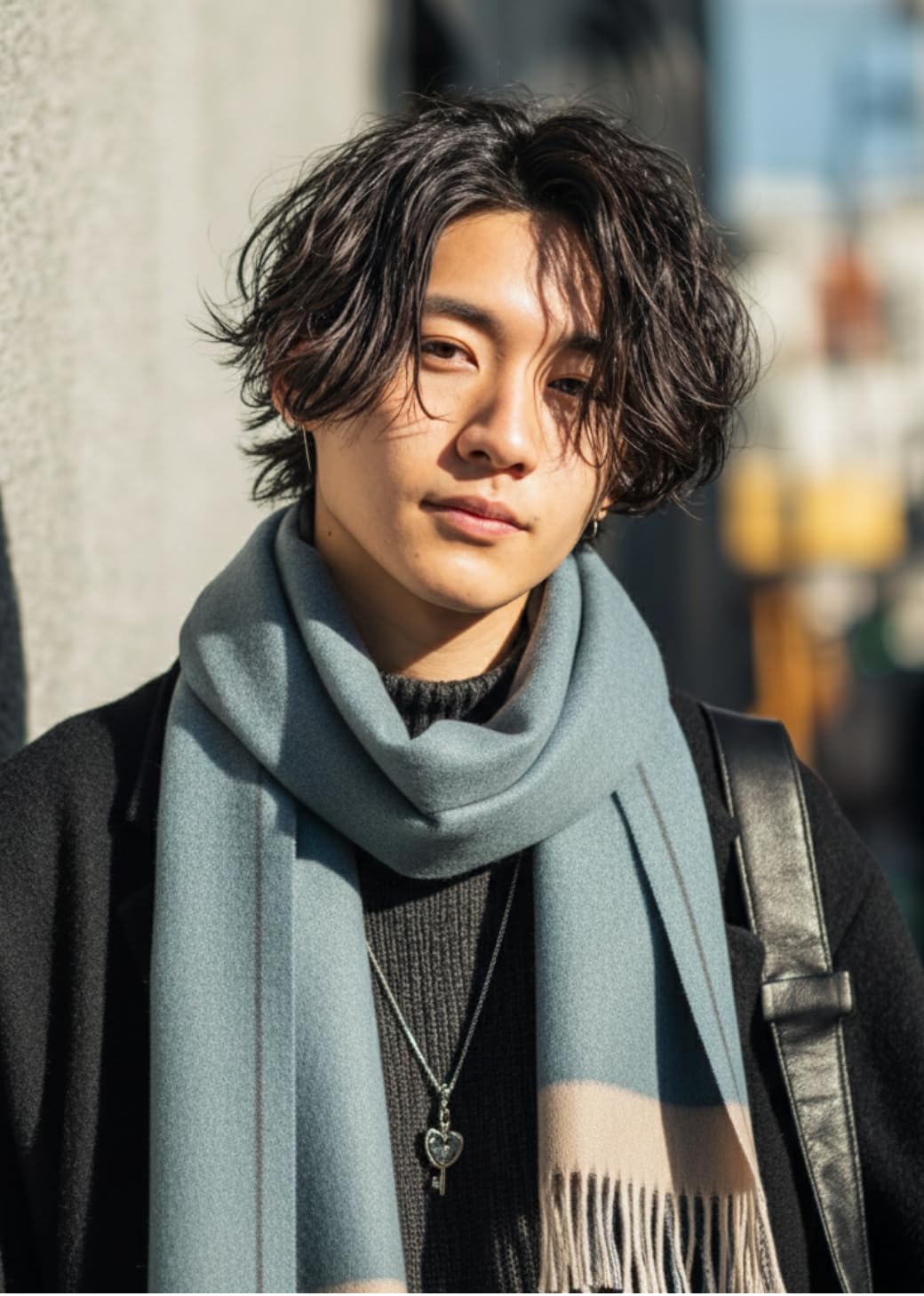 Cashmere scarf for Men,Winter Warm soft Tassel Jacquard 100% Cashmere Scarves with Gift Box Packaging