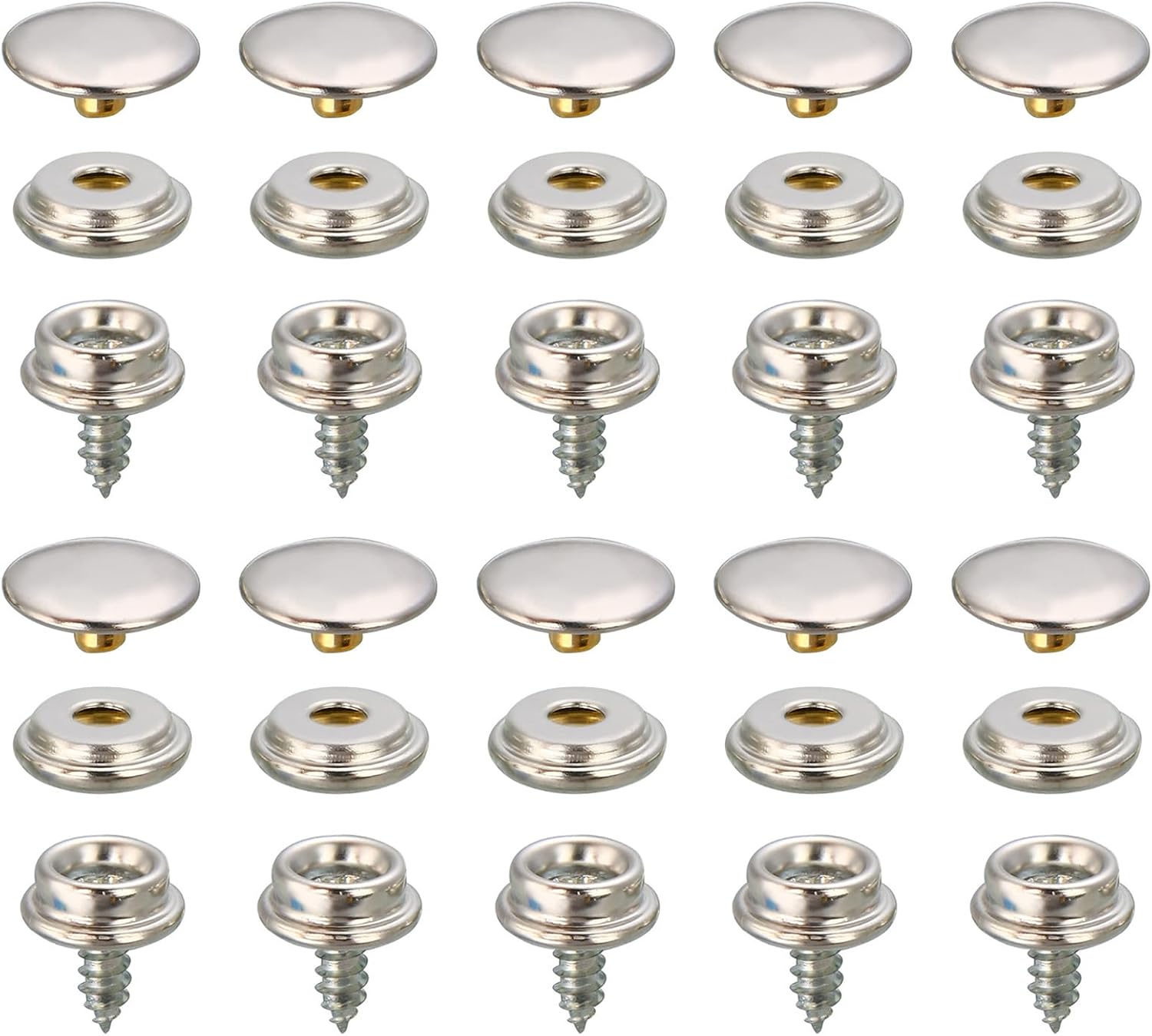 Heavy Duty Snap Fastener Kit All Iron Screw Fourinone Buckle Metal