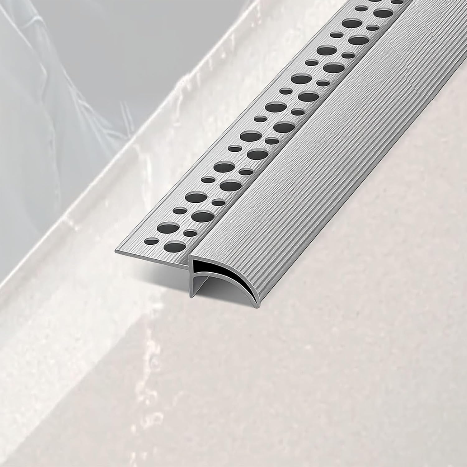 Outdoor Wall Roof Drip Lines Eaves, Curved Rainwater Diverter Channel for Rainwater Backflow Prevention, Window Sill Nosing Drip Molding Trim(1 PC,L 56 in)