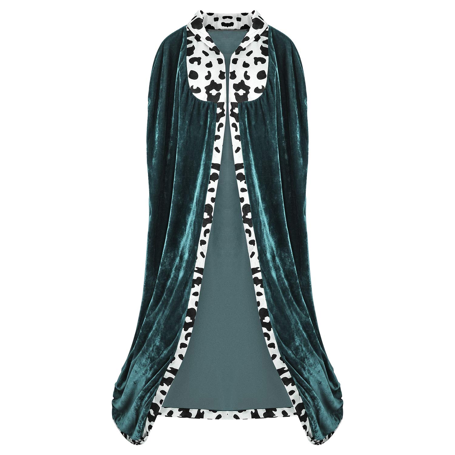 Proumhang King's Robe Prince Cloak King's Cape Adult Halloween Carnival Christmas Medieval Costumes Green - Image 2
