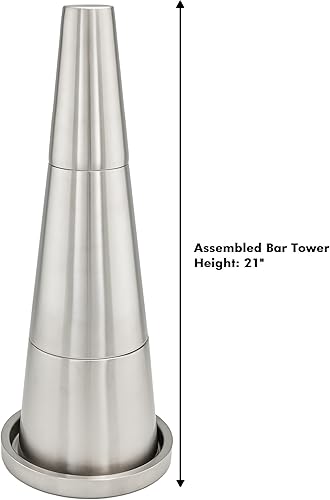 Miniatura 5 de Juego de barras apilables "Pixa Tower" de acero inoxidable