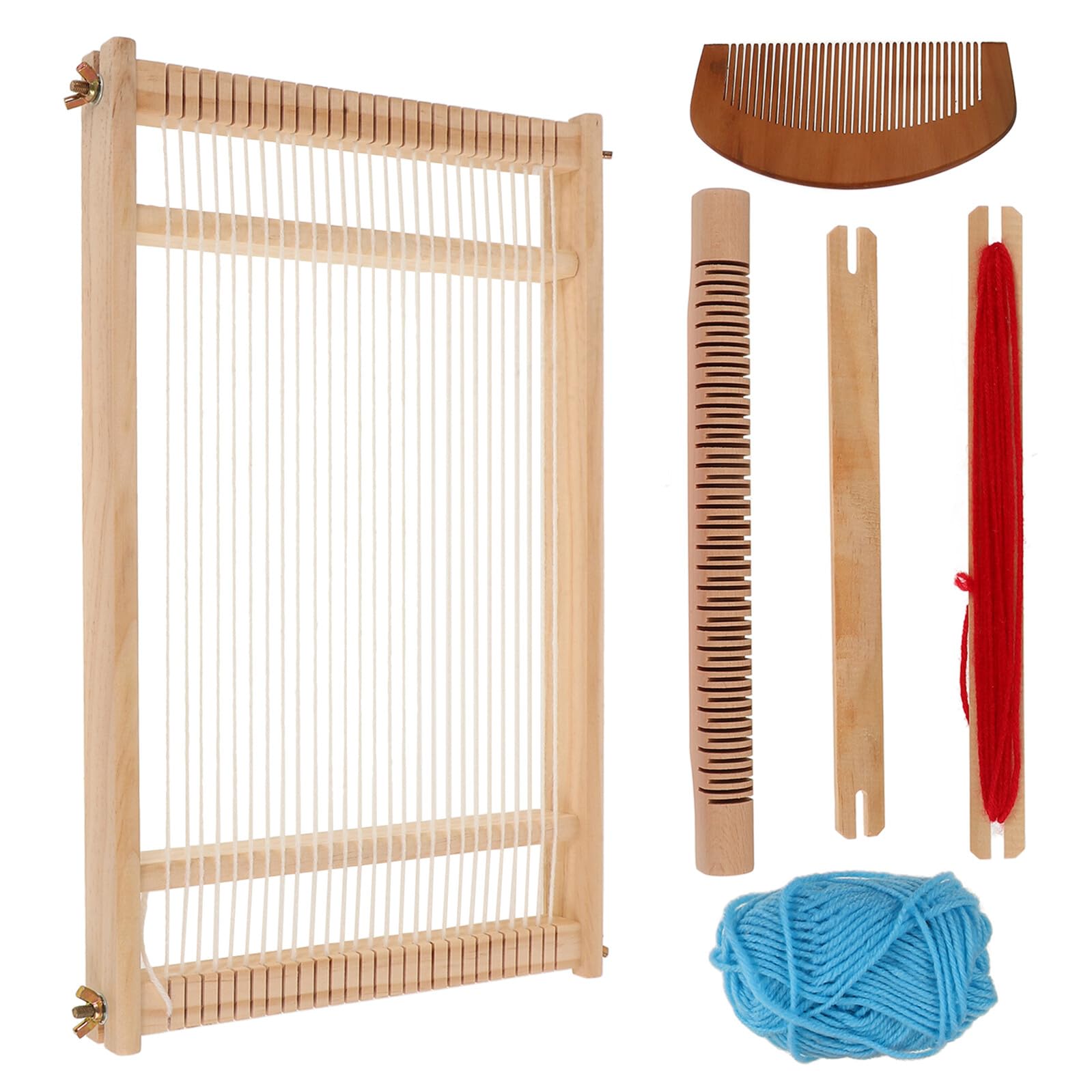 Telaio per Tessitura in Legno per Principianti, Medio, per Arazzi | Festa Scuola Decor, Montaggio Semplice, Uso Versatile per Laboratori Creativi e Attività Manuali Colore Casuale