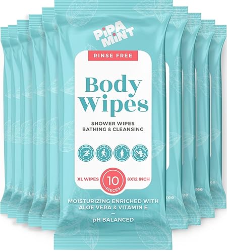 Miniatura 10 de Toallitas corporales XL Toallitas de ducha Toallita corporal para adultos Baño, viajes, camping, gimnasio, automóvil, personas mayores, postradas en